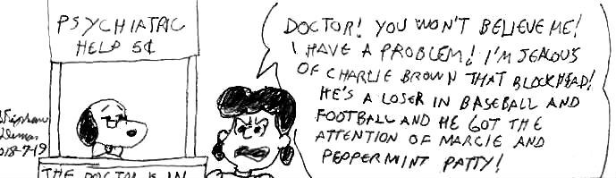 Lucy visit Snoopy the psychiatrist by Dumas