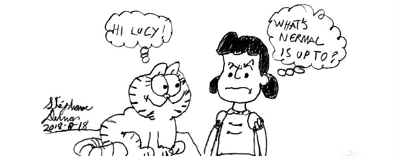 Nermal and Lucy Van Pelt by Dumas