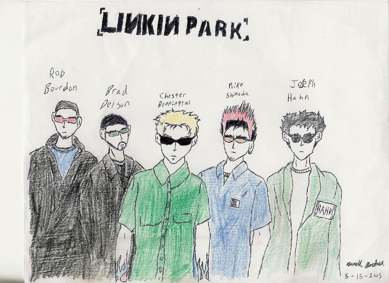A group pic. of Linkin Park by DustmitesRule