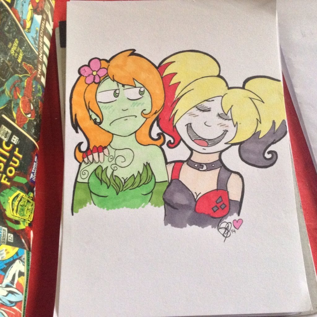Harley and Ivy! (Art trade) by d0nnatron