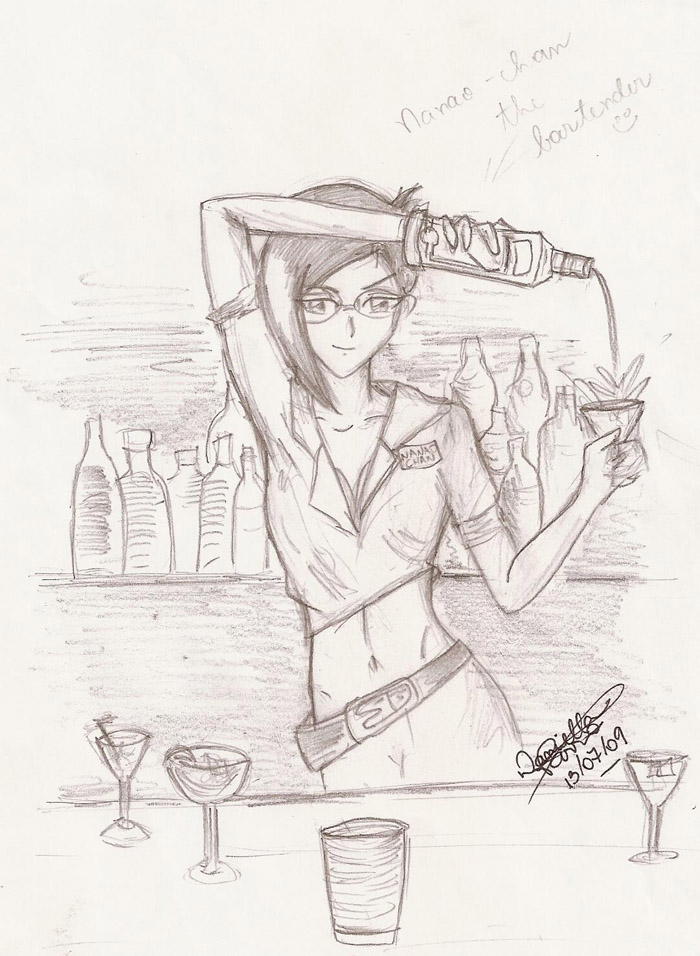 Nanao-chan, the bartender! by daniparra