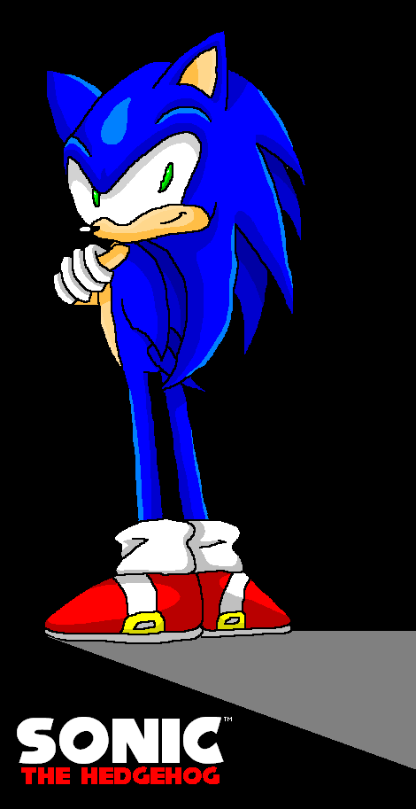 Sonic's mspaint pose by dannyfox