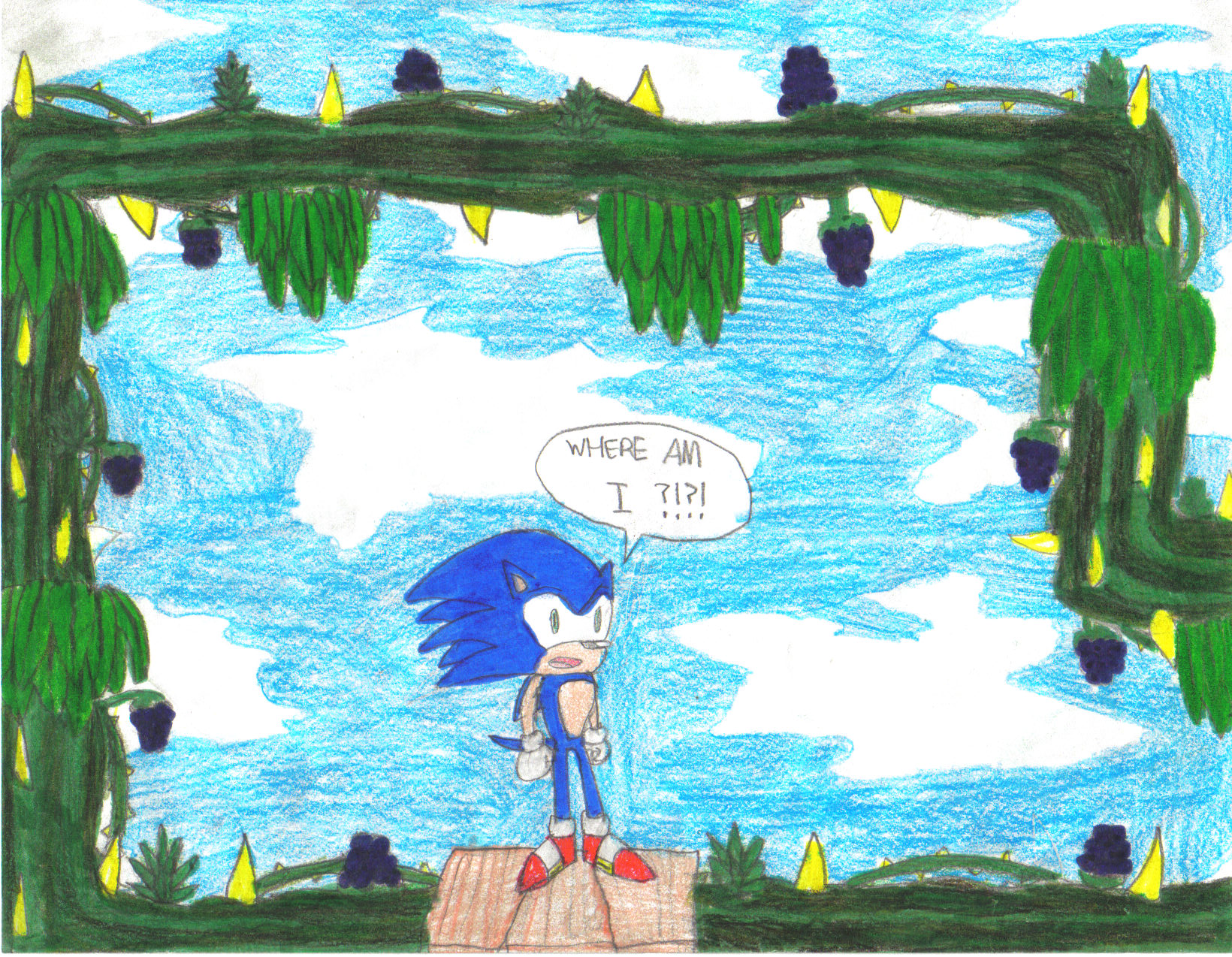 Sonic Trapped In Bramble by danucciguzman