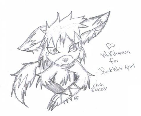 Wolfdramon [request for PunkWolfGirl] by darc