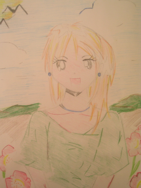 Girl in a Flower field by darkangel452max