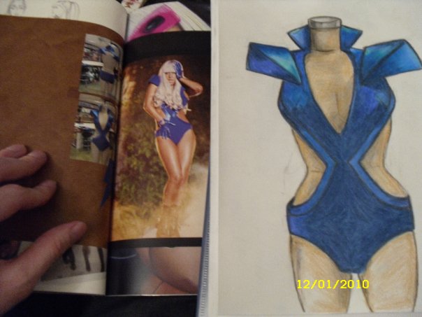 Lady Gaga Poker Face outfit/swimsuit by darkestdevil