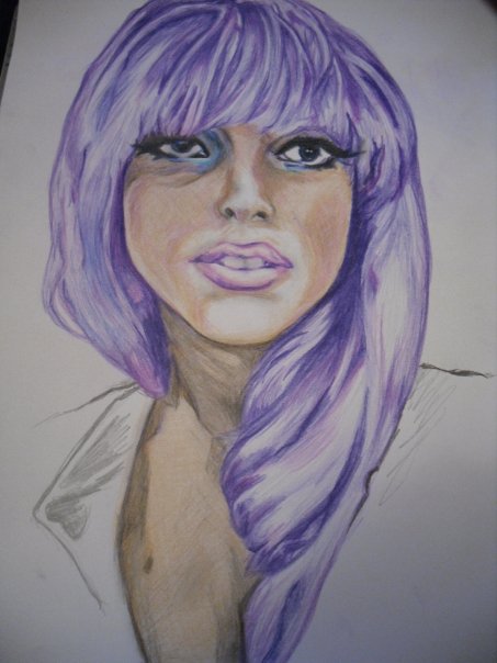 Lady Gaga Twitter pic drawing by darkestdevil
