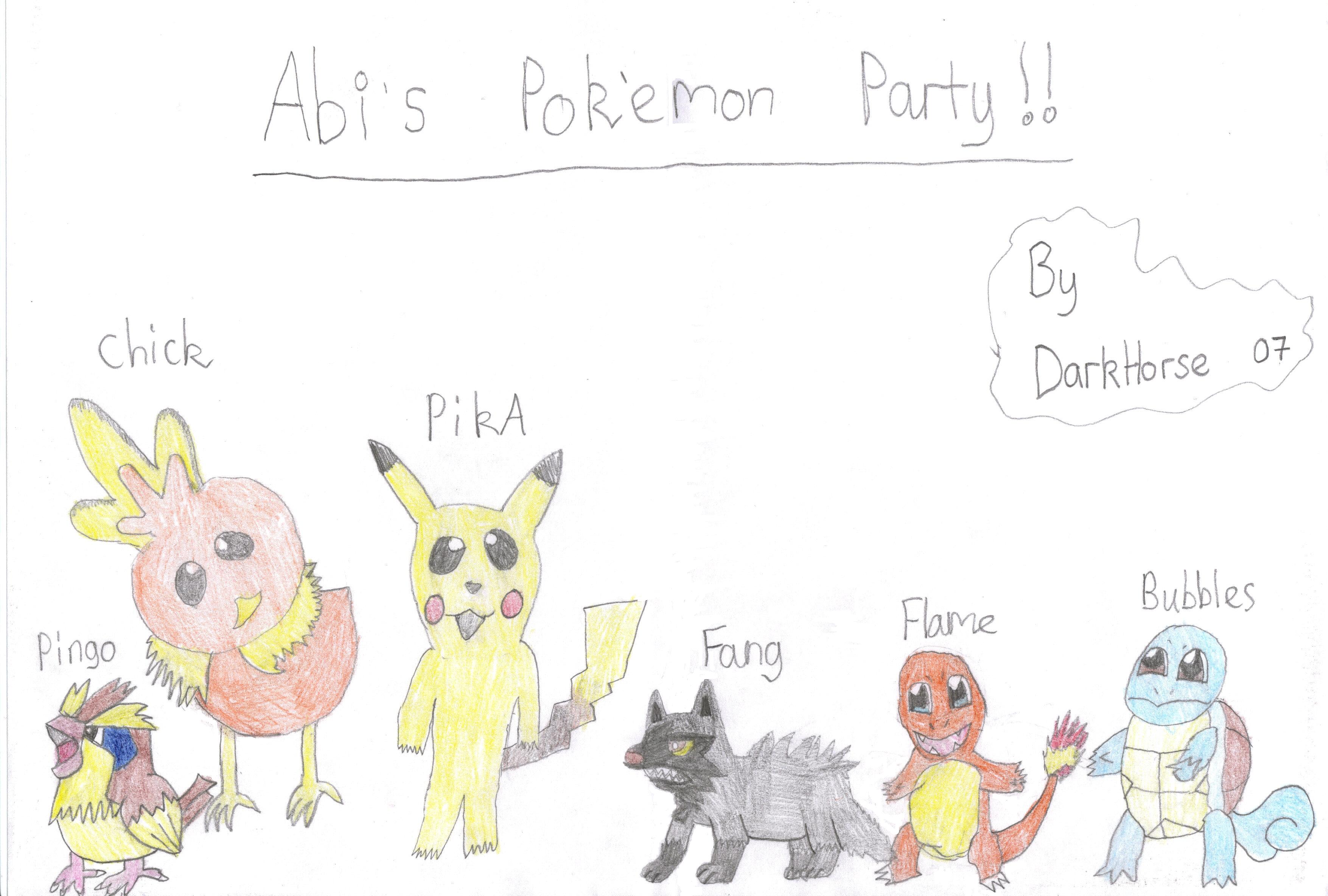 Abi's New Pokemon Party!! by darkhorse