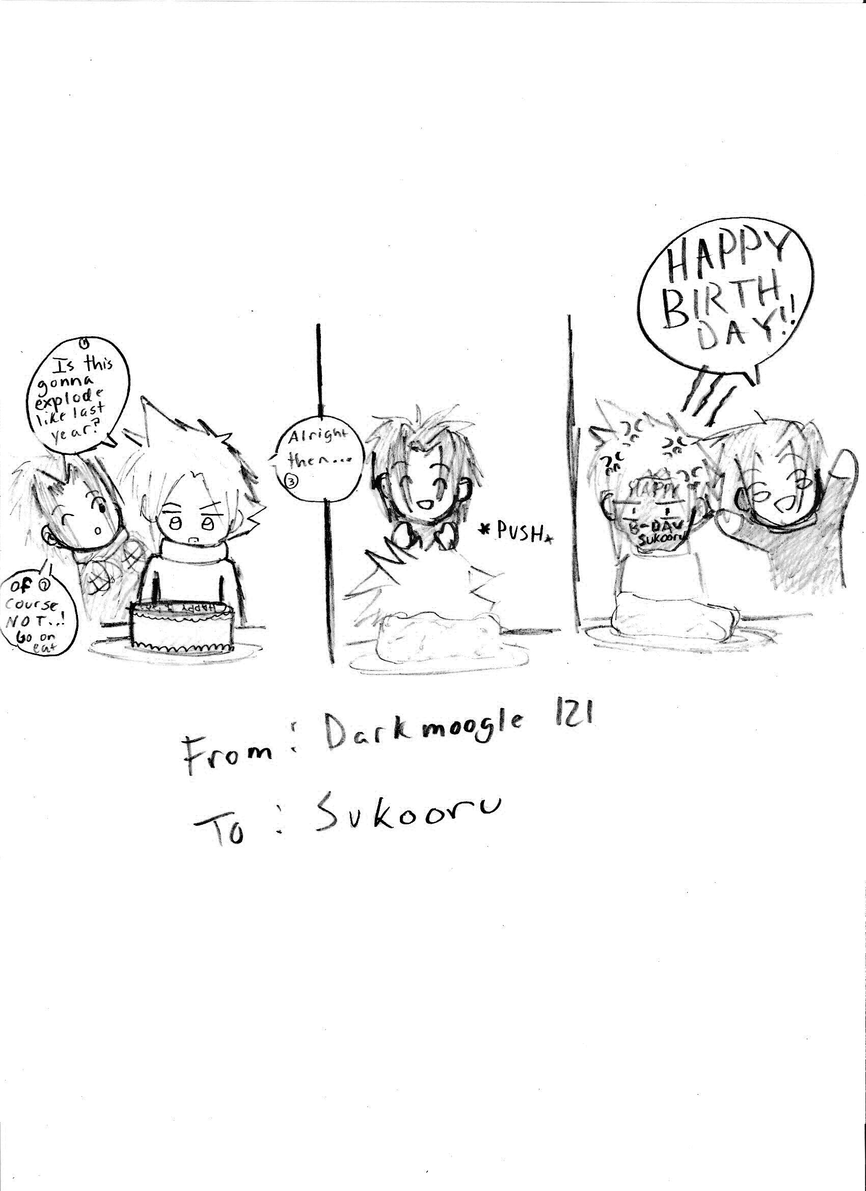 Happy Birthday Sukooru by darkmoogle121