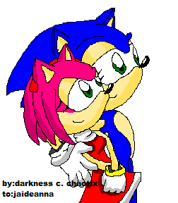 sonic and amy(request for jaideanna) by darkness-the-chao