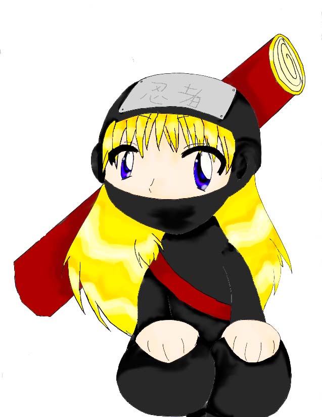 Ninja chibi girl by darkness_lit_heart