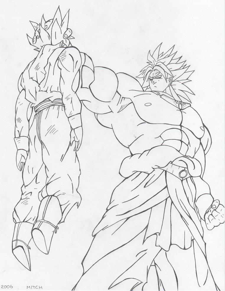 Broly and Goku by darkprince00