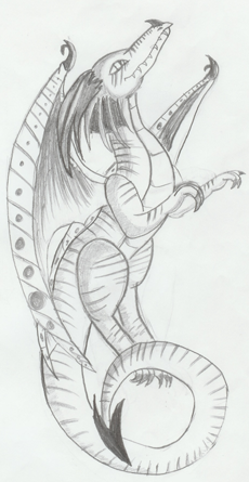 Striped Dragon by darkravenofchaos