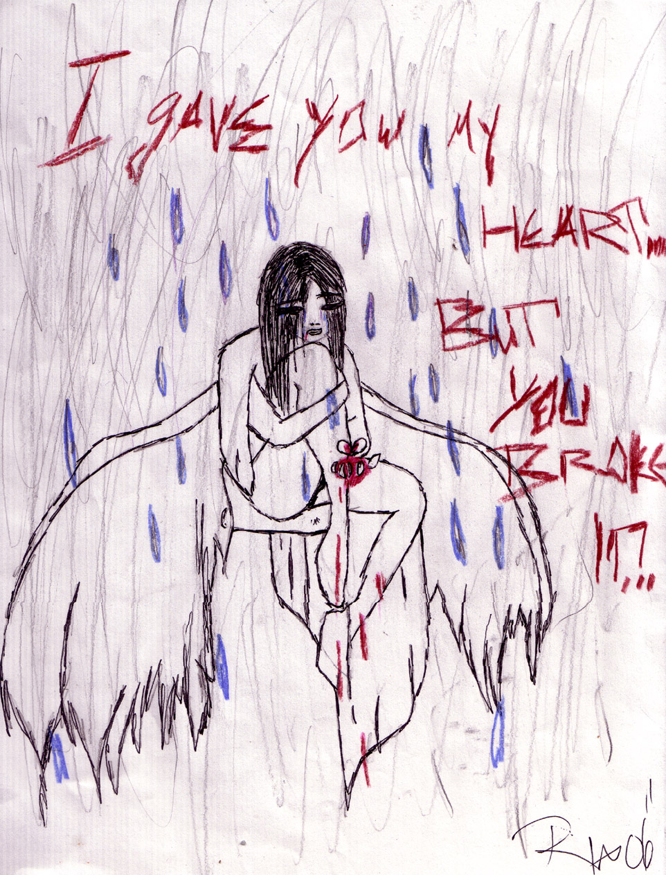 Angel of Sadness - I Give You My Heart... by darkwolvesoverlord