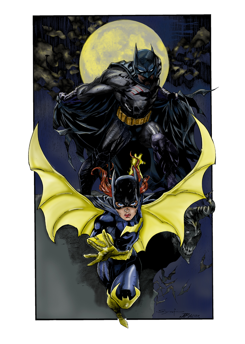 Batman Batgirl by darnstrong