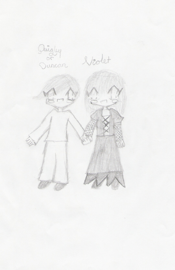 Chibi Voilet and Quigley or Duncan by darth_chichiri