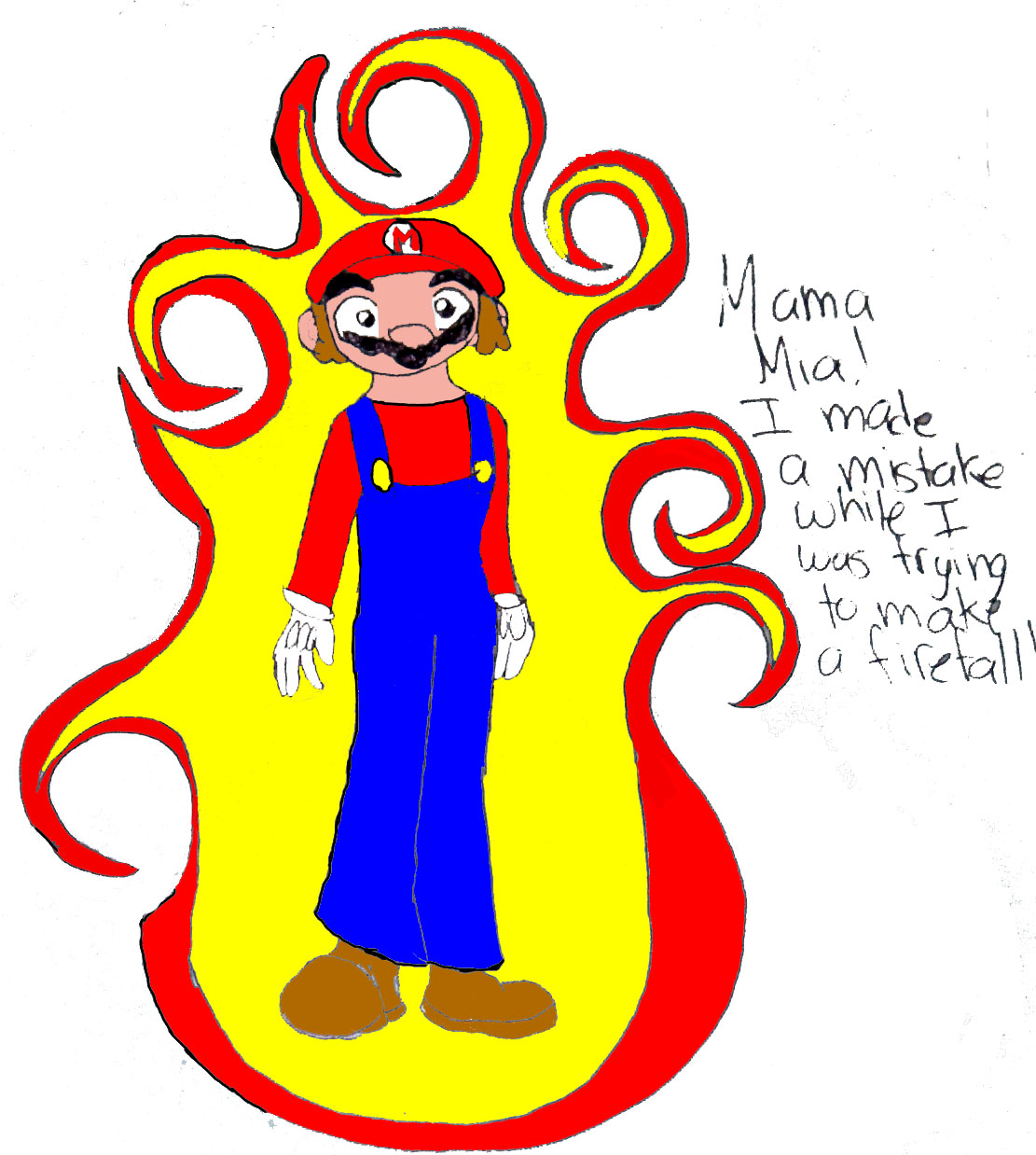 Mario burning up (request for Khlover224) by deadmewtwo