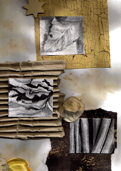 a texture collage +drawing 2 by deedee