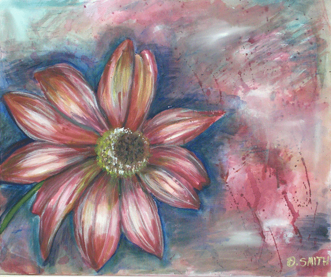 *big*rudbeckia flower painting by deedee