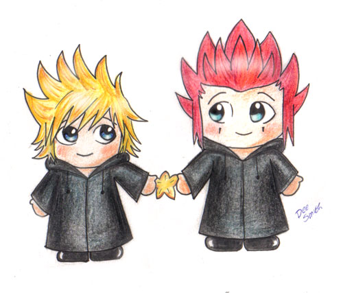 little Axel and Roxas by deedee