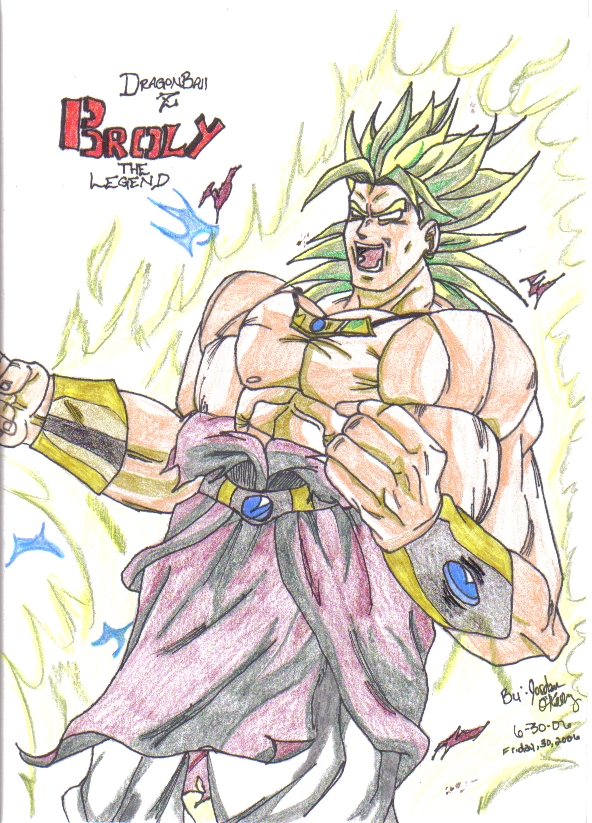 Broly: The Legendary Super Saiyan(colored) by demonofsand