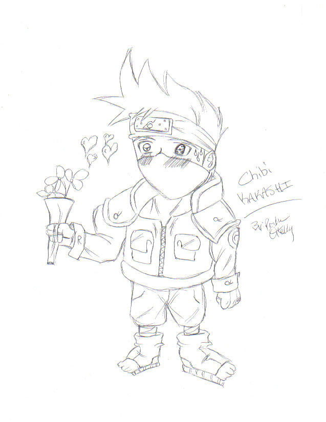 Chibi Kakashi: In love and nervous lol by demonofsand