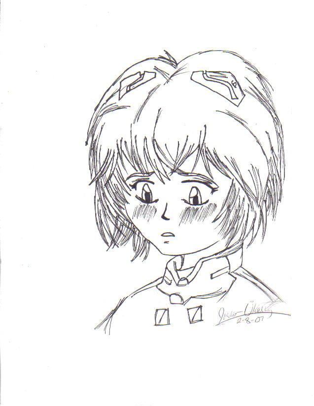 Rei Ayanami sketch by demonofsand