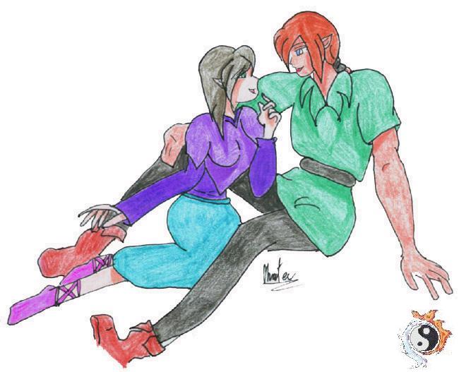 Young Elven Lovers by demonwerewolf666