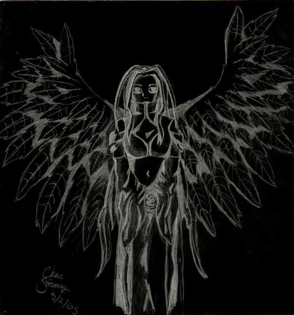 Gothic Angel (colors inverted) by devilschild13