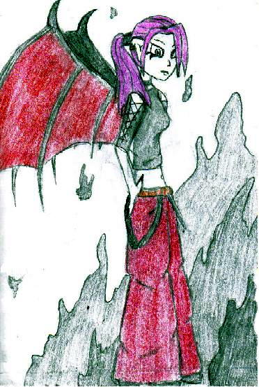 demonic goth girl by devilschild13