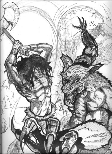 Conan and werewolf by diggs421