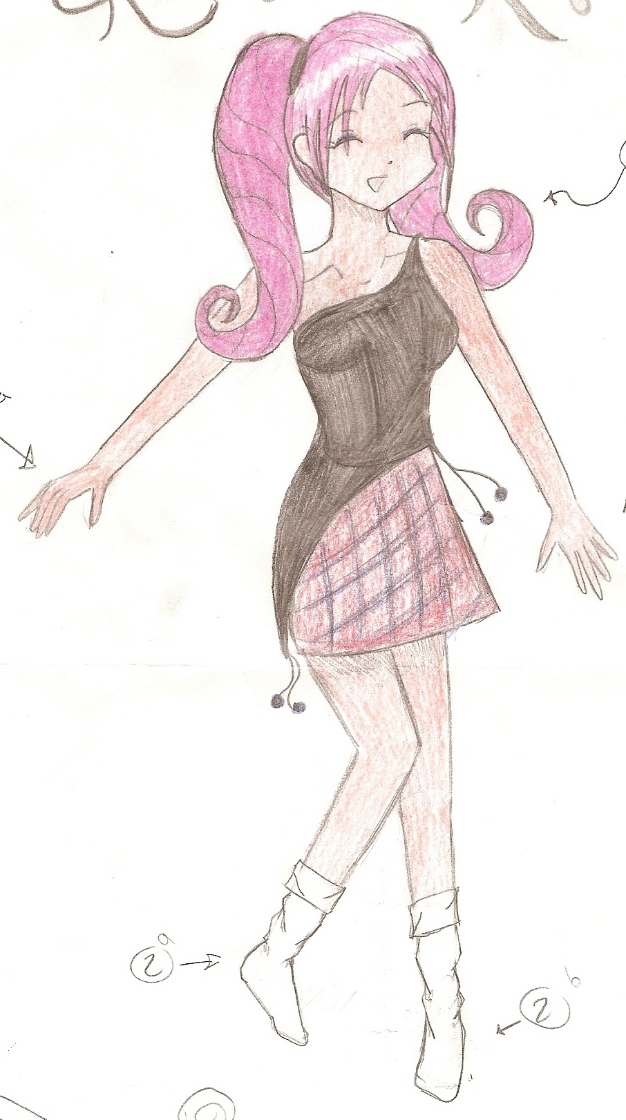 Pink Haired Girl by disneyfreako