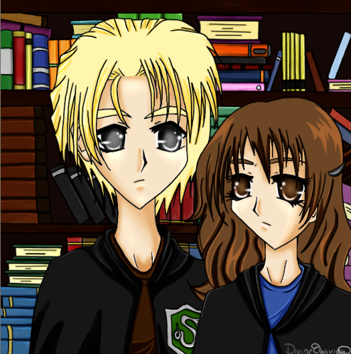 Draco and Hermione by divineoblivion