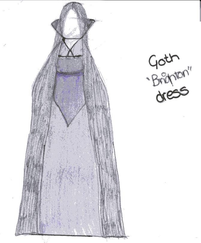 Gothic Dress (Could be vampire?) by dizzi_faerie