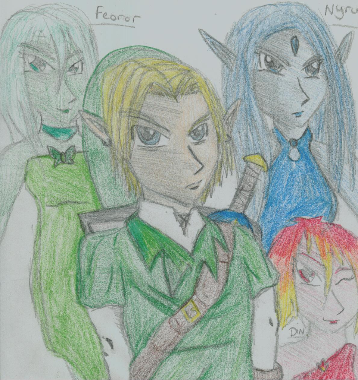 Link and the Godesses by dj_gamer_girl