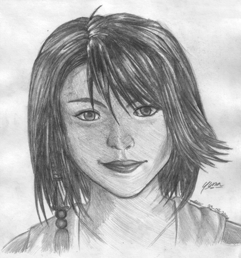 Realistic Portrait Of Yuna #1 by dj_leeroy