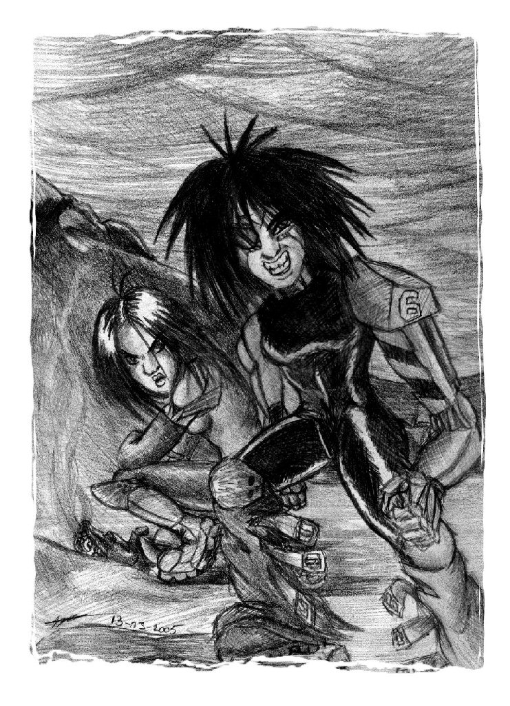 Alita and Sechs; Sisters of Panzer Kunst by dj_leeroy