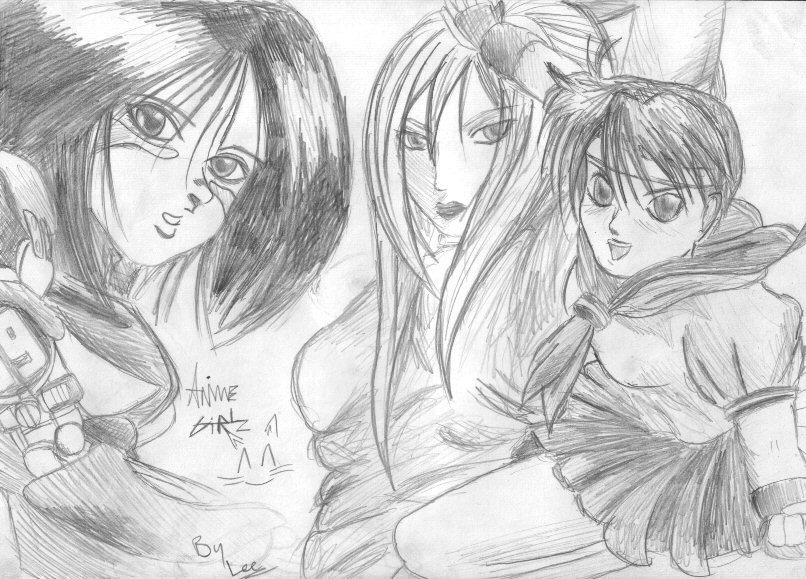 Anime Girls -Alita-Sakura-Aya- by dj_leeroy