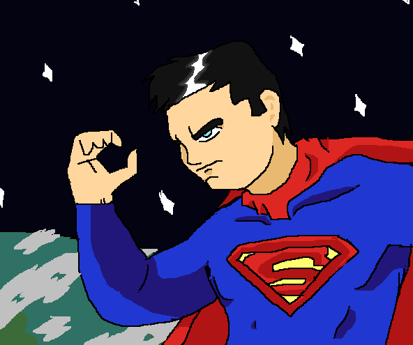 Superman over Earth by dnaphantom