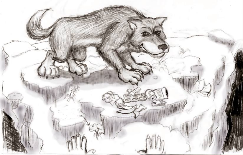 A Werewolf and a Litterbug by dnmtt
