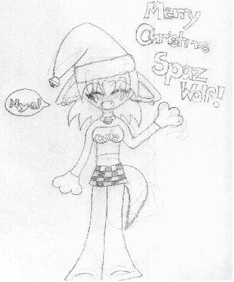 Merry Christmas Spaz Wolf! by draga