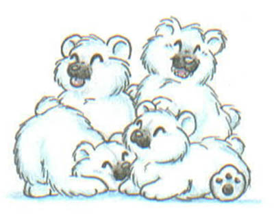 Chubby PolarBear Family by dragon_ally
