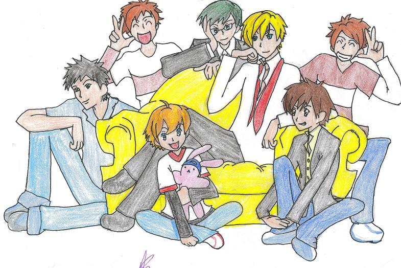 group pic of host club by dragonprincess288