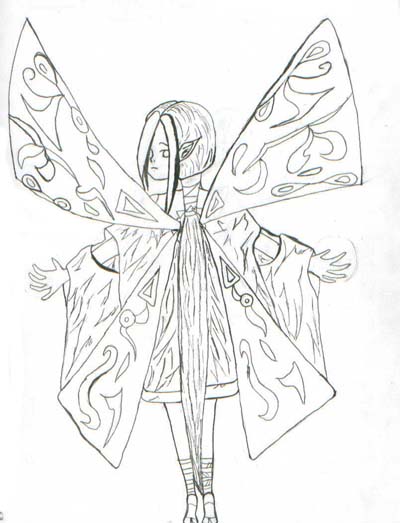 Butterfly Child ::uncolored:: by dragonsun5