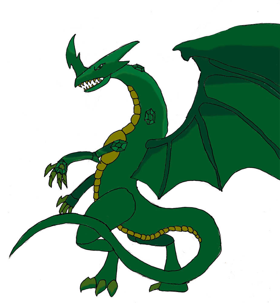 Emerald dragon by dragoon1987