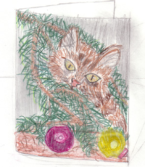 my kitty Christmas card by drawingfreak13