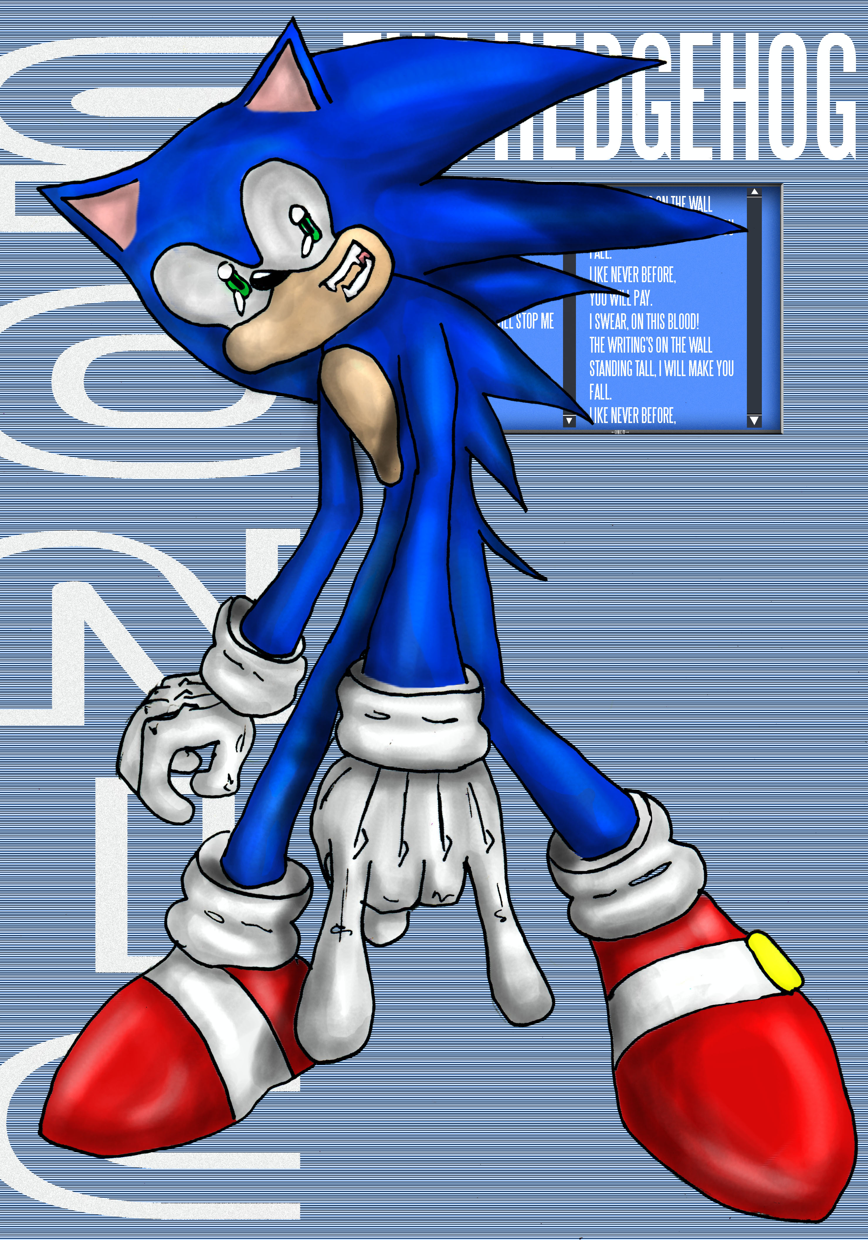 Sonic Acting Confident +color+ by drawingismyescape