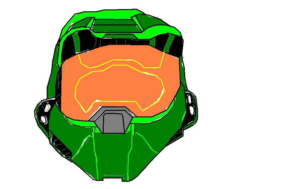 Halo drawing on paint by drazoon