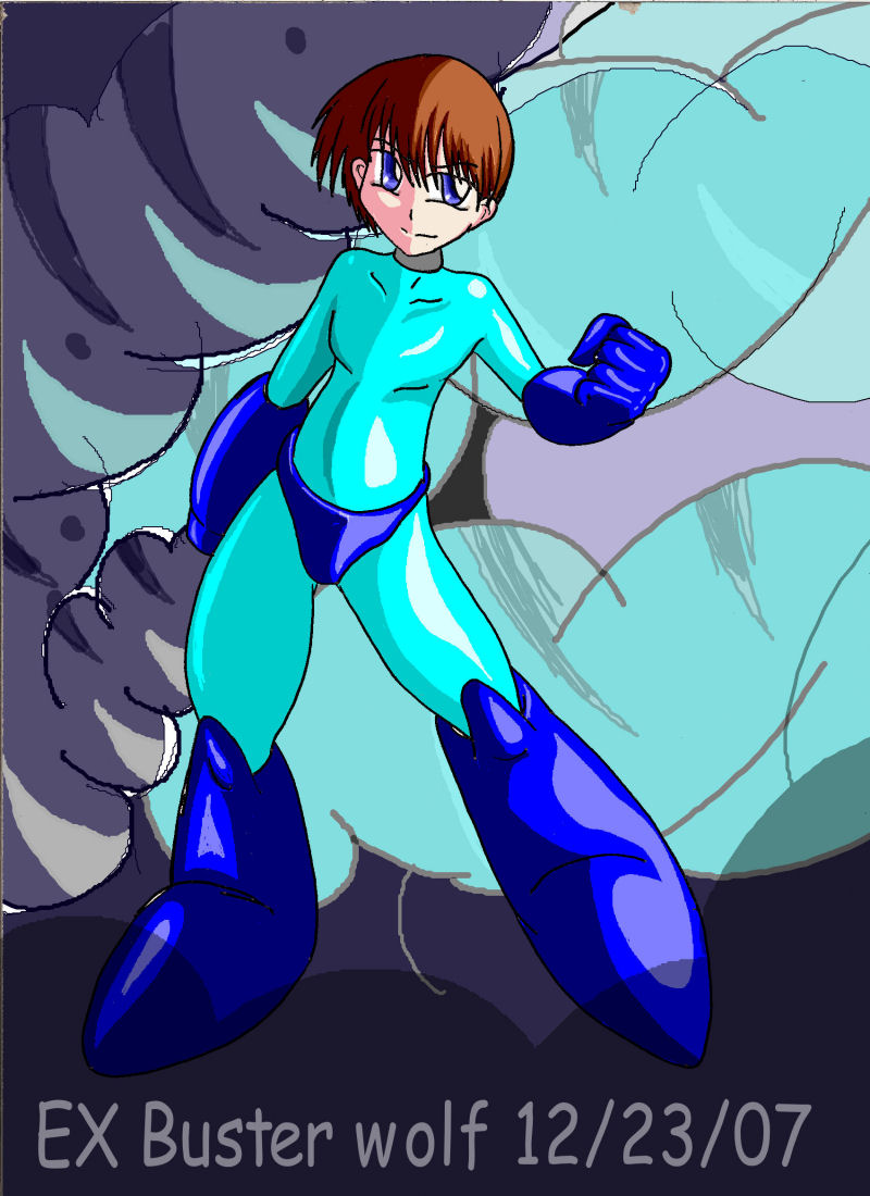 Blue Bomber Rock EX by EX-Buster-wolf