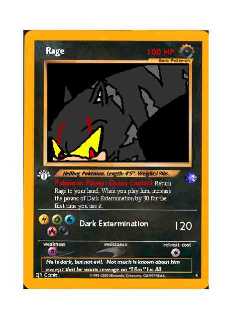 Rage the hellhog pokemon card by Eclipse_Wolf